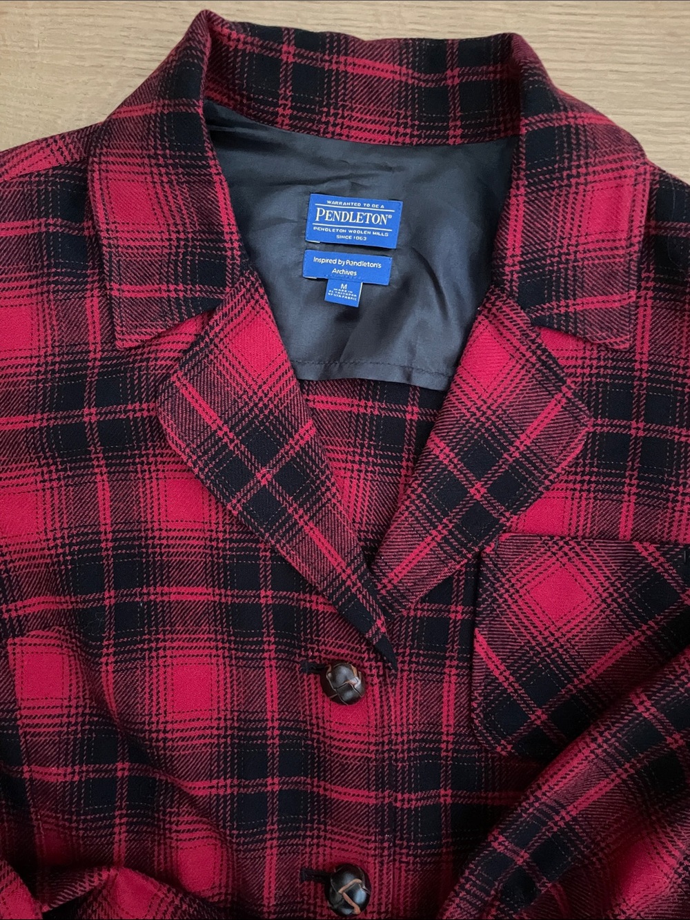 PENDLETON Woolen Mills Virgin Wool Shirt Jacket, Size Medium